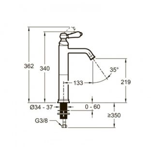 Смеситель для раковины Jacob Delafon  Louise E24361-BL